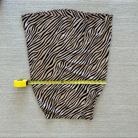 Silky Zebra Print Skirt - Picture 4 of 6